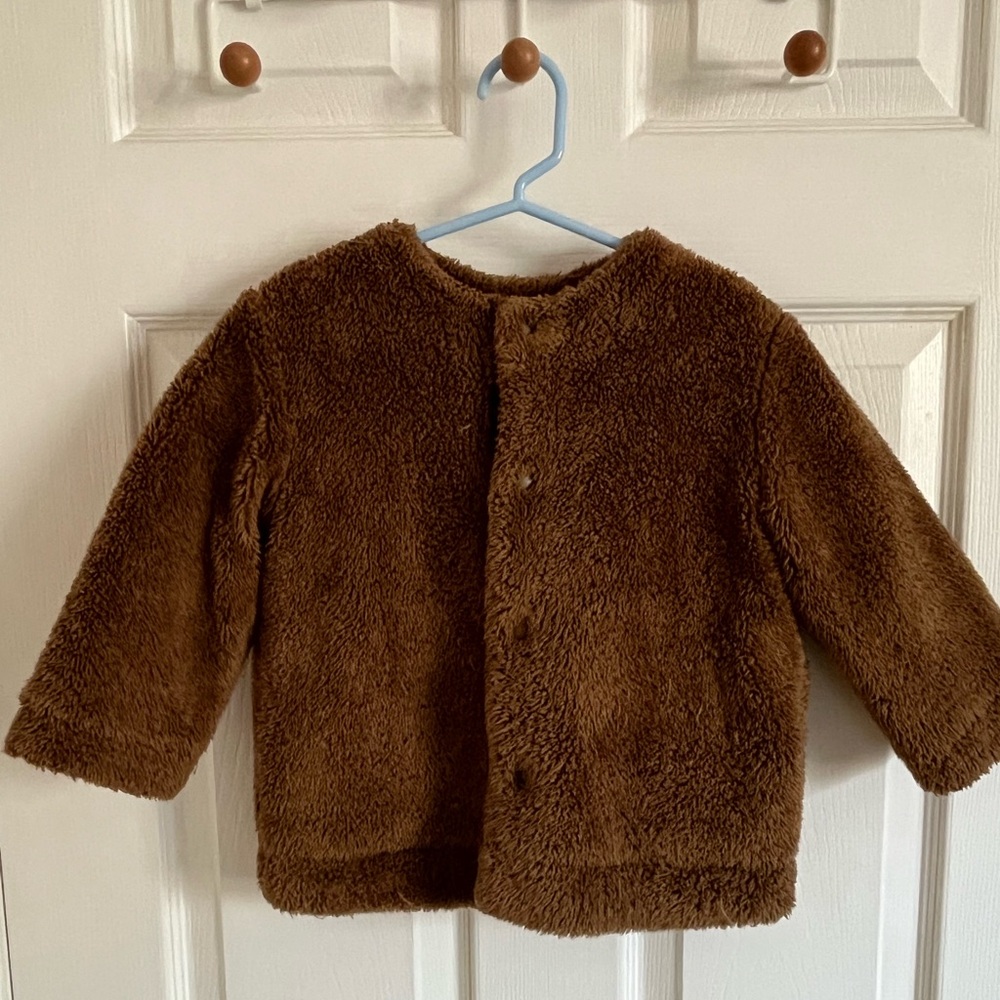 Cozy Brown Reversible Kids Teddy Jacket